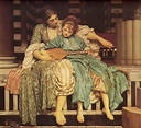 Music Lesson - Frederic Leighton - WikiArt.org - encyclopedia of visual ...