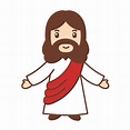 Jesús levantó ambas manos. | Vector Premium