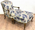 Lot - Drexel Heritage Louis XV Club Chair & Ottoman