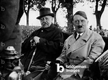 Hitler with Hindenburg at Gut Neudeck, 1933. (b/w photo)
