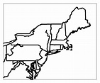 Blank Map New England States