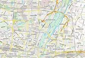 Schwabing-Stadtplan mit Satellitenbild und Hotels von München