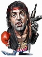 Sylvester Stallone | Caricature, Funny caricatures, Celebrity caricatures