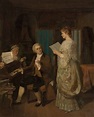 Mozart und Aloisia Weber bei der Musikprobe by Louis Katzenstein on artnet