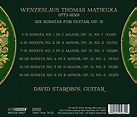 Matiegka: Six Sonatas Op. 31 - David Starobin - La Boîte à Musique