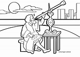 Great coloring page Galileo Galilei - Personalities | Free coloring pages