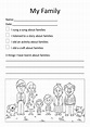 My Family Worksheet For Preschool - Worksheets