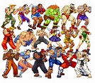 Artes em psd: Personagens individuais do game Street Fighter em PSD