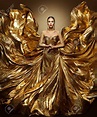 lovely gold dress Photographie Glamour Vintage, Couture Dresses ...