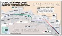 Infographic about the ambiguous border between North and South Carolina ...