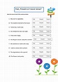 Past, Present and Future tense worksheet