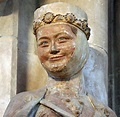 A 13th century statue at the Naumburg Cathedral in Germany, made of ...