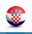 Bandera De Croacia En Forma De Bola Ilustración del Vector ...