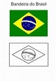 Minhas Atividades Pedagógicas: Bandeira do Brasil para colorir