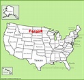 Fargo location on the U.S. Map - Ontheworldmap.com