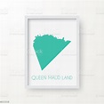 Vetores de Mapa Da Terra Da Rainha Maud Em Um Quadro Sobre Fundo Branco ...