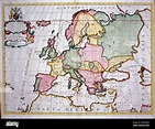 17th century Map of Europe Stock Photo - Alamy