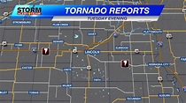 Tornadoes confirmed in Nebraska from Tuesday evening's storms
