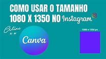 Como postar no instagram o tamanho 1080 x 1350 - YouTube