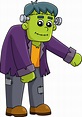 Frankenstein Halloween Cartoon Colored Clipart 7528210 Vector Art at ...