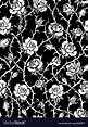 Black roses seamless pattern Royalty Free Vector Image