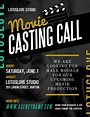 Movie casting call ad poster flyer social media template. in 2022 ...