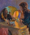 Elena Morozova "Woman looking in the mirror" portrait painting in 2023 ...