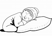 Baby Sleeping Coloring Page - Free Printable Coloring Pages for Kids