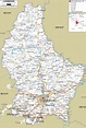 Karten von Luxemburg mit Straßenkarte und Ortschaften