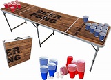 Official Beer Pong Full Set with Holes | 1 Beer Pong Table + 120 Cups ...