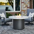 Tall Patio Table With Fire Pit / Santorini 54in Round Counter Height ...