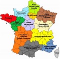 Carte de France des 13 régions » Voyage - Carte - Plan