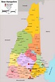 New Hampshire Map with Towns and Cities | City and Town Map