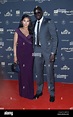 Mamadou Sakho and his wife Majda Sakho attending the 30th ceremony UNFP ...