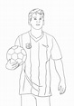 Free Lionel Messi coloring image to print and have fun while coloring