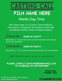 How To Make A Casting Call Poster (Examples & Templates) - FilmToolKit ...
