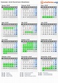 Kalender 2018 + Ferien Nordrhein-Westfalen, Feiertage