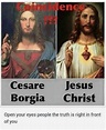 Cesare Borgia as Jesus Christ