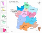 Les régions françaises et leurs capitales - 1S - Carte Géographie ...