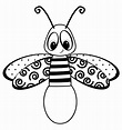 Firefly in the Night Coloring Page - Free Printable Coloring Pages for Kids