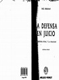 LA DEFENSA en JUICIO. La Defensa Penal y La Oralidad. Paul Bergman. | PDF