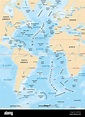 Karte des atlantischen ozeans -Fotos und -Bildmaterial in hoher ...