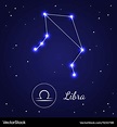 Libra zodiac sign stars on cosmic sky Royalty Free Vector