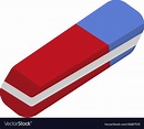 Eraser icon flat cartoon style isolated Royalty Free Vector