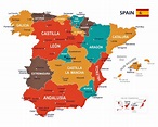Mapa de regiones y provincias de España - OrangeSmile.com