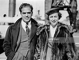 Director Frank Capra and his wife after arriving by ship at ...