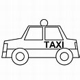 Taxi (Transporte) – Dibujos para Colorear e Imprimir Gratis