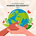 Ilustración plana del día internacional de la solidaridad humana ...