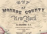 1852 Mapa del condado de Monroe New York Rochester | Etsy
