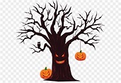 Halloween árvore, Dia Das Bruxas, Desenho png transparente grátis